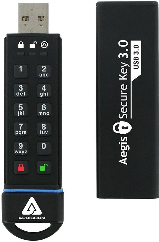 Apricorn - Aegis Secure Key 3.0 - USB-flashstation - 240 GB