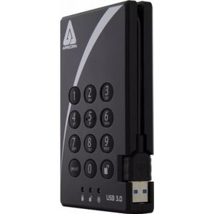 Apricorn Aegis Padlock 3.0 A25-3PL256-2000 - Harde schijf - gecodeerd - 2 TB - extern ( (2 TB), Externe harde schijf, Zwart