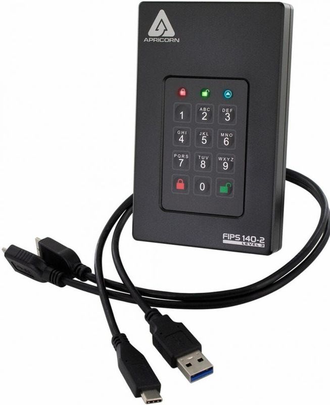 Apricorn - Aegis Fortress FIPS Level 3 - Externe HDD - 1TB