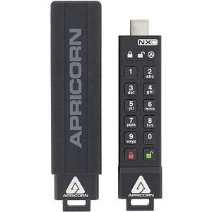 Apricorn - ASK3-NXC - USB-C native USB stick - 8GB - Hardwarematig Versleuteld - 256-bit AES XTS