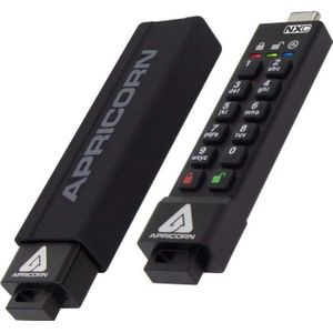 Apricorn Aegis beveiligde sleutel 3NXC (16 GB, USB 3.2, USB A), USB-stick, Zwart
