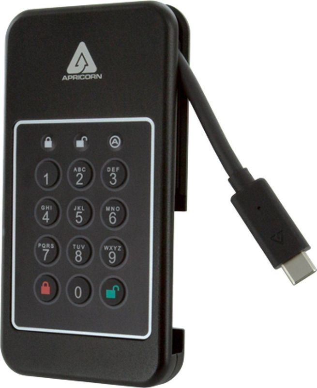 Apricorn - NVX - 1TB SSD - Zwart - NVMe - Beveiligde Schijf