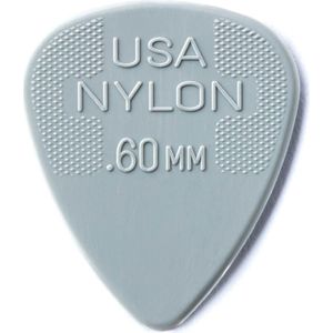 Dunlop Nylon Standard 0.60mm plectrum lichtgrijs