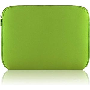 AULEEP Laptophoes, tas, 15-15,6 inch neopreen laptophoes, waterafstotende beschermhoes voor laptops Acer/Asus/Dell/Lenovo/HP (bamboegroen)