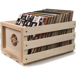 Crosley LP Opslag Krat - Hout - Gebrand Logo