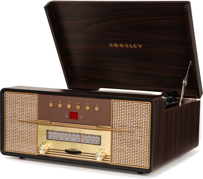 Crosley Rhapsody Retro Platenspeler – AM/FM Radio en CD-Speler – Inclusief Bluetooth