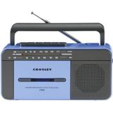 Crosley - Draagbare Cassette Player - Blauw/Grijs - Retro Design - Bluetooth