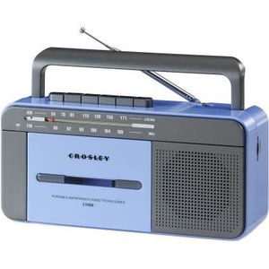 Crosley - Draagbare Cassette Player - Blauw/Grijs - Retro Design - Bluetooth