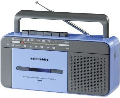 Crosley - Draagbare Cassette Player - Blauw/Grijs - Retro Design - Bluetooth