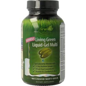 Irwin Naturals - Living Green Liquid Gel Multi - Vrouwen - 3 Softgel Capsules