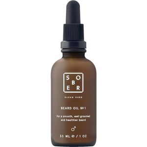 SOBER Baardolie Nr. 1 | Natuurlijke Baardverzorging | Vegan | Premium Olie | Geschikt voor de Gevoelige Huid |