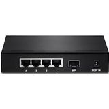 TRENDnet - TEG-S51SFP - Netwerkswitch - Zwart - 4-poorts, 10 Gbps, Metalen Behuizing