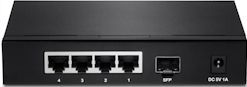 TRENDnet - TEG-S51SFP - Netwerkswitch - Zwart - 4-poorts, 10 Gbps, Metalen Behuizing