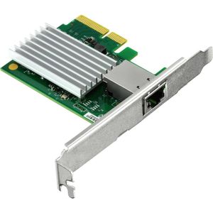 TRENDnet TEG-10GECTX10 Gigabit PCIe netwerkadapter, ondersteunt 802.1Q VLAN, standaard en platte klemmen inbegrepen, Windows, Windows Server, Linux, NBase-T