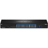Trendnet - TEG-30262 - Netwerkschakelaar - Zwart - 24-poorts Gigabit met 2x10G SFP+ Slots