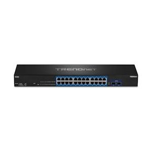 Trendnet - TEG-30262 - Netwerkschakelaar - Zwart - 24-poorts Gigabit met 2x10G SFP+ Slots