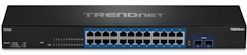 Trendnet - TEG-30262 - Netwerkschakelaar - Zwart - 24-poorts Gigabit met 2x10G SFP+ Slots