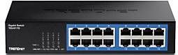 TRENDnet TEG-S17D Switch - 16 Poorten - Gigabit Ethernet - Zwart