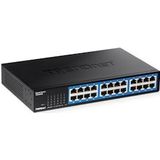 TRENDnet - TEG-S25D - Gigabit Ethernet Switch - Zwart - 24 Poorten - Onbeheerd