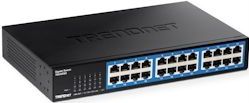 TRENDnet - TEG-S25D - Gigabit Ethernet Switch - Zwart - 24 Poorten - Onbeheerd
