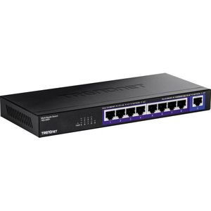 TRENDnet - TEG-S591 - Multi-gig-schakelaar - Zwart - 9-poorts met 8 x 2.5G RJ-45-poorten en 1 x 10G RJ-45-poort