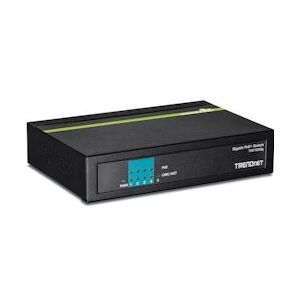 TRENDnet - TPE-TG50g - 5-Poorts Gigabit PoE+ Switch - Zwart - PoE-vermogen tot 30 watt