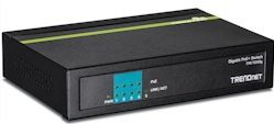 TRENDnet - TPE-TG50g - 5-Poorts Gigabit PoE+ Switch - Zwart - PoE-vermogen tot 30 watt