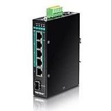 Trendnet - TI-PG541 - Netwerkschakelaar - Zwart - 6 Poorten, PoE+, IP30 Bescherming