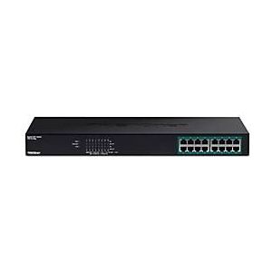 TRENDnet TPE TG160G - Switch - 16 x 10/100/1000 (PoE+) - an Rack montierbar - PoE+ (246 W) - TAA-konform
