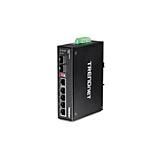 TRENDnet TI-G62 - Switch - onbeheerd - 5 x 100/1000/10000 + 1 x gedeelde Gigabit SFP + 1 x SFP - monteerbaar op DIN-rails, wandbevestiging - gelijkstroom - TAA Compliant