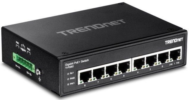 Trendnet - Ti-PG80 - Netwerkschakelaar - Zwart - PoE+ - 8 Poorten