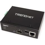 Trendnet - TI-F11SFP - Transceiver - Zwart - 100/1000 Base-T naar SFP, PoE/PoE+ tot 30 Watt