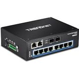 Trendnet - TI-G102 - Netwerkschakelaar - Zwart - 10-poorts - Industrieel