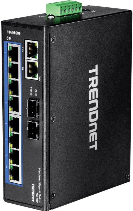 Trendnet - TI-G102 - Netwerkschakelaar - Zwart - 10-poorts - Industrieel