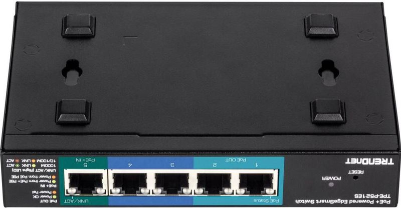 Trendnet - TPE-P521ES - Netwerkschakelaar - Zwart - 5-poorts Gigabit PoE+ EdgeSmart Switch