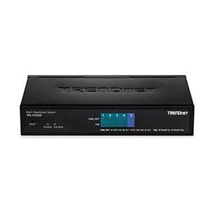 Trendnet TPE-TG50ES PoE+ schakelaar (5 ports), Netwerkschakelaar, Zwart