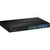 Trendnet - TPE 1620WSF - Netwerkschakelaar - Zwart - PoE+ Switch - Rackmontabel