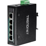 Trendnet - TI-PE50 - Schakelaar - Zwart - 5 Havens - PoE+