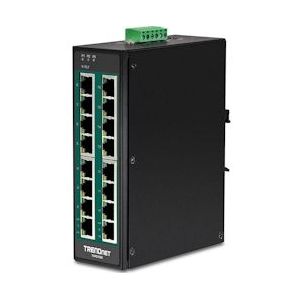 TRENDnet - TI-PG160 - Netwerkschakelaar - Zwart - 16-poorts Gigabit PoE+