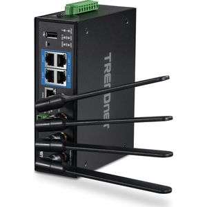 Trendnet - TI-W100 - Router - Zwart - Dual-Band WLAN - 9000 Mbit/s