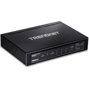 Trendnet - TPE-TG611 - Netwerkschakelaar - Zwart - 6-poorts Gigabit PoE+ Switch