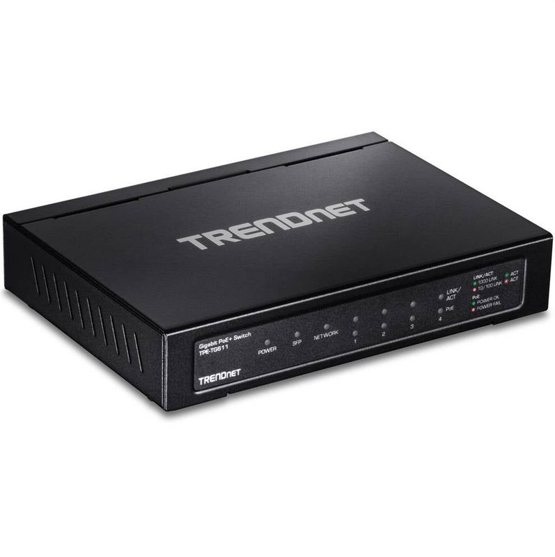 Trendnet - TPE-TG611 - Netwerkschakelaar - Zwart - 6-poorts Gigabit PoE+ Switch