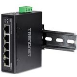 TRENDnet TI-E50 Industriële niet-beheerde 5-poorts snelle Ethernet-DIN-railswitch, 5 x snelle Ethernet-poorten, IP30