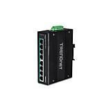 Trendnet - TI-PG80B - Switch - Zwart - 8 Poorten, PoE+, IP30 Behuizing, -40° tot 75° C
