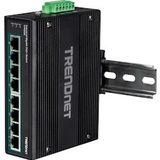 Trendnet - TI-PG80B - Switch - Zwart - 8 Poorten, PoE+, IP30 Behuizing, -40° tot 75° C