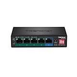 TRENDnet - TPE-TG51G - PoE+ Switch - Zwart - 5 Poorten, 60W, 200m PoE+ Bereik
