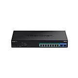 TRENDnet TPE-1021WS 10-poorts Gigabit Web Smart PoE+ Switch met 8 Gigabit PoE+ poorten, 2 SFP-sleuven, 130W PoE Budget, VLAN, QoS, LACP, IPv4/IPv6 Static Routing