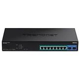 Trendnet - 10-Port Gigabit Web Smart PoE+ Switch - Zwart - Netwerkschakelaar
