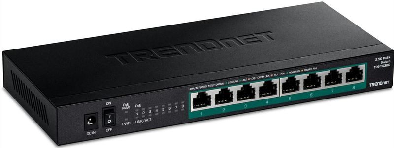 Trendnet TPE-TG380 - 8 Poorten - 2.5 Gbps - PoE - Unmanaged