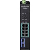 Trendnet - TI-PGM102 - Netwerkschakelaar - Zwart - 10 Poorten, 240 W PoE, IP30 Bescherming